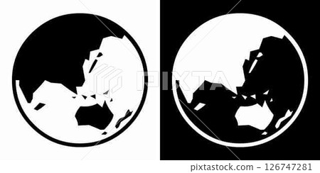 Globe icon vector. Earth icon sign symbol in trendy flat style. Planet vector icon illustration isolated on white and black background 126747281