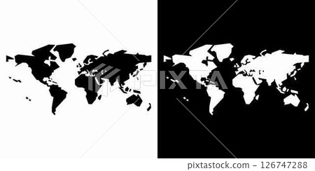 world map icon vector 126747288