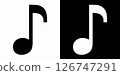 Music notes icon set. Music notes symbols. Notes vector illustration. Musical melody	 126747291