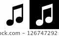 Music notes icon set. Music notes symbols. Notes vector illustration. Musical melody	 126747292