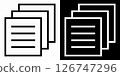 Document and Paperwork Icon Set. Contract, Agreement, and Letter Sheet Symbols 126747296