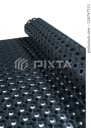 Heavy Duty Rubber Ring Mat Isolated on White Background Heavy Duty Rubber Ring Mat Isolated on White Background 126747311