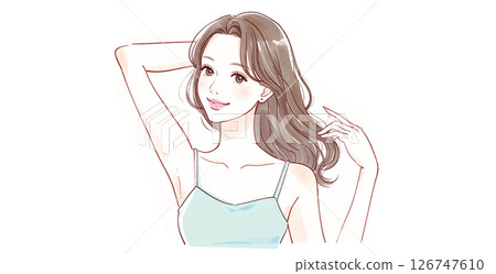Illustration material of women and girls Illustration material of women and girls 126747610