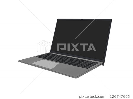 傾斜的筆記型電腦 126747665