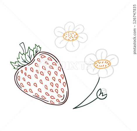 Illustration in hand draw style. Icon, sign, sticker, pin, logo 126747835