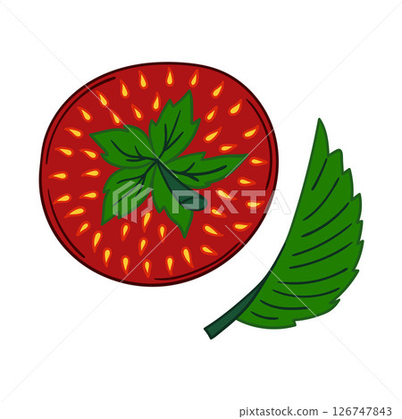 Illustration in hand draw style. Icon, sign, sticker, pin, logo 126747843