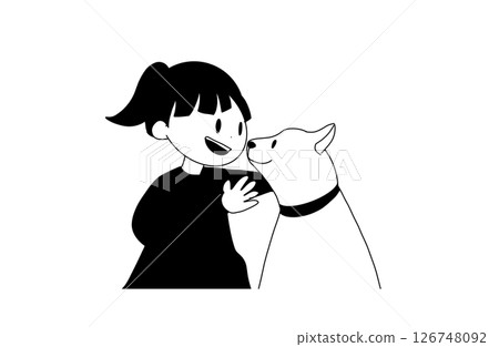 Children playing with dogs 126748092