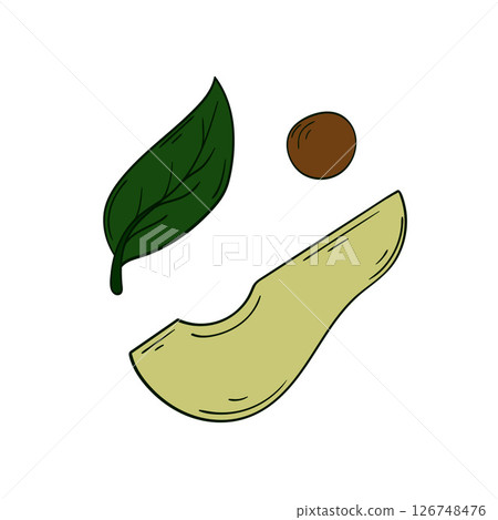 Illustration in hand draw style. Icon, sign, sticker, pin, logo 126748476
