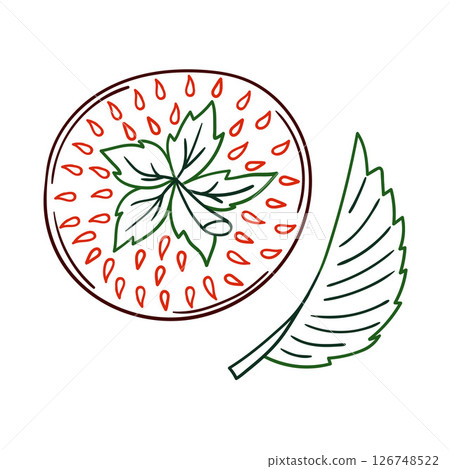 Illustration in hand draw style. Icon, sign, sticker, pin, logo 126748522