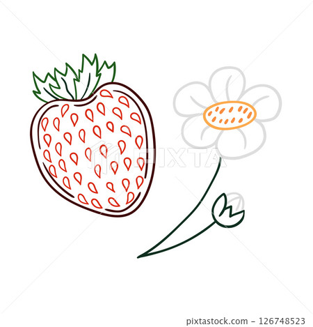 Illustration in hand draw style. Icon, sign, sticker, pin, logo 126748523
