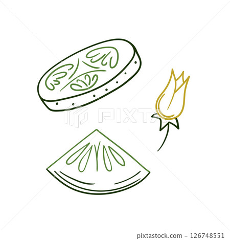 Illustration in hand draw style. Icon, sign, sticker, pin, logo 126748551
