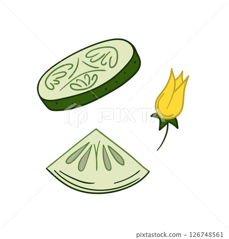 Illustration in hand draw style. Icon, sign, sticker, pin, logo 126748561