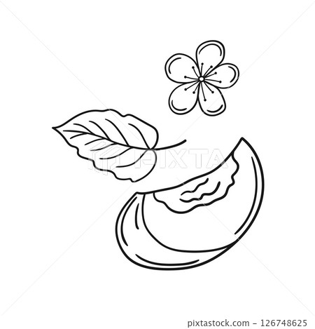 Illustration in hand draw style. Icon, sign, sticker, pin, logo 126748625