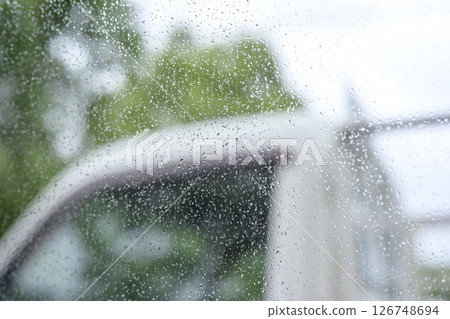 Rainy day Car window Parking lot Rainy season Early summer Weather May June Rainy day Car window Parking lot Rainy season Early summer Weather May June 126748694