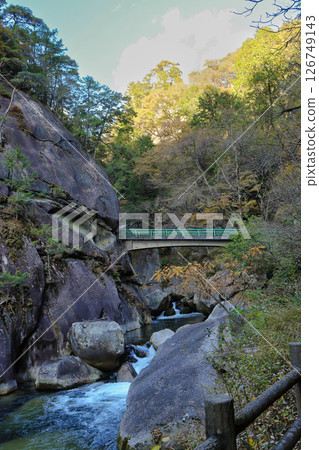 Autumn foliage at the source of the Arakawa River, Shosenkyo, a national special scenic spot Autumn foliage at the source of the Arakawa River, Shosenkyo, a national special scenic spot 126749143