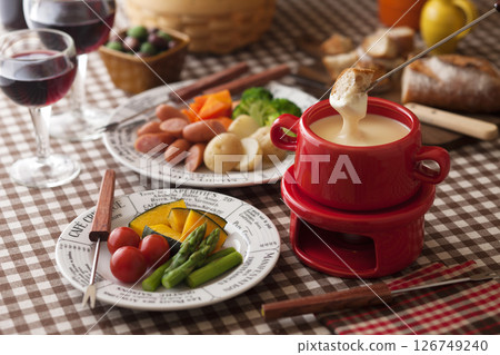 cheese fondue  126749240