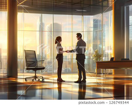 Business handshake partnership illustration 126749344