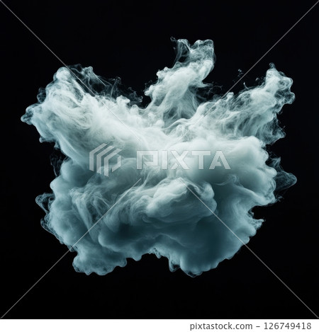 Airy White Cloud with Vibrant Texture for Tranquil Backgrounds 126749418