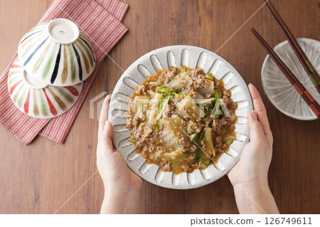 Stir-fried Chinese cabbage with mapo Stir-fried Chinese cabbage with mapo 126749611