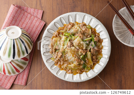 Stir-fried Chinese cabbage with mapo Stir-fried Chinese cabbage with mapo 126749612