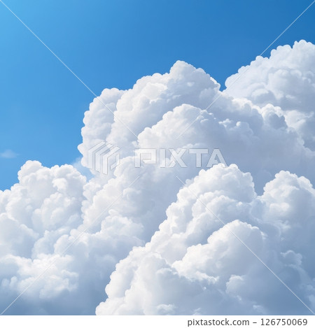 Close-Up View of Nimbus Clouds in Full Force on a Clear Sky Close-Up View of Nimbus Clouds in Full Force on a Clear Sky 126750069