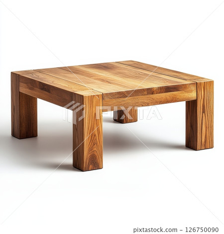 Minimalist Wooden Coffee Table with Clean Lines and Simple Design 126750090