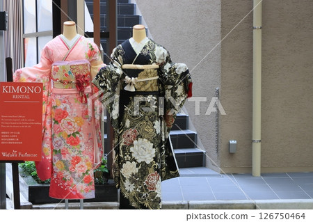 Rental kimono Japanese clothes Japanese clothes rental for sightseeing spots 126750464