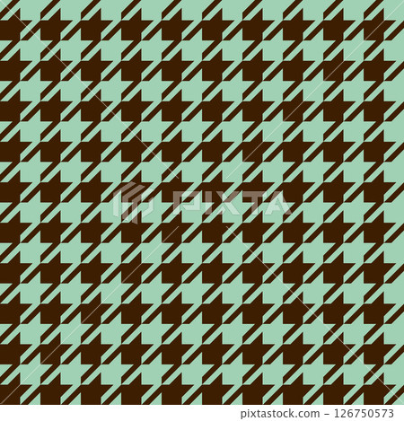 Houndstooth background material Traditional texture Swatch compatible Chocolate mint 126750573