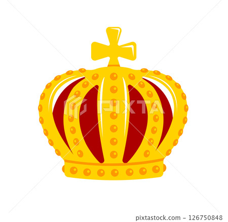 Gold crown Vector illustration 126750848