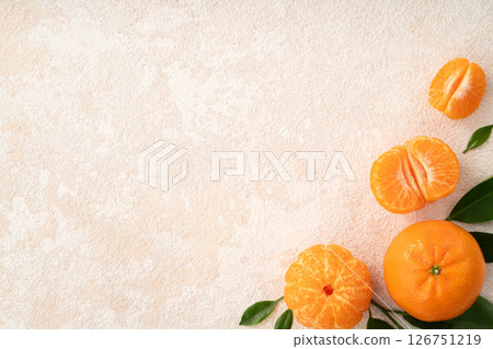 orange agriculture mikan Tangerine white background mikan みかん orange agriculture mikan Tangerine white background mikan みかん 126751219