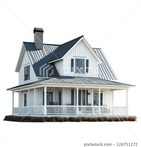 Charming Farmhouse Style House with Wraparound Porch and Bar Area 126751272