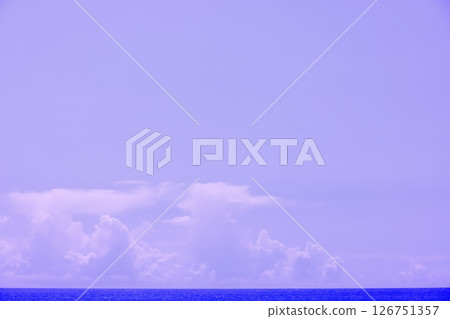 The blue sea and sky of Wada-cho, Minamiboso City, Chiba Prefecture (Wallpaper material) 126751357