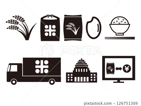 Rice icon set Rice icon set 126751389
