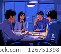 Consultation and meeting scene between company employees 126751398