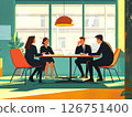 Consultation and meeting scene between company employees 126751400
