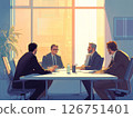 Consultation and meeting scene between company employees 126751401