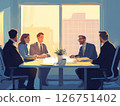 Consultation and meeting scene between company employees 126751402