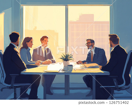 公司員工之間的諮詢與會議場景 126751402