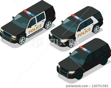 Isometric law enforcement patrol vehicle 126751565