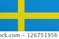 Flag of Sweden on abstract background 126751956