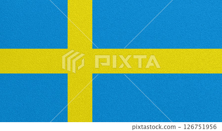 Flag of Sweden on abstract background 126751956
