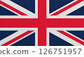 Flag of United Kingdom on abstract background. Union Jack 126751957