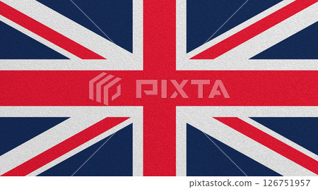 Flag of United Kingdom on abstract background. Union Jack 126751957