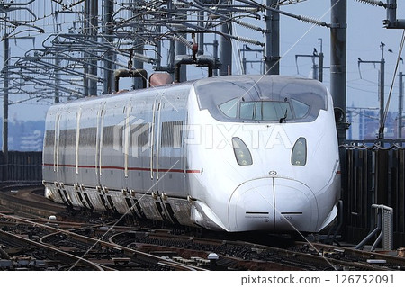 [JR Kyushu] 800 series 0-series "Tsubame" (Kyushu Shinkansen: Shin-Tosu Station) 126752091