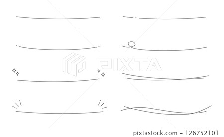 Hand-drawn thin line variation illustrations 126752101