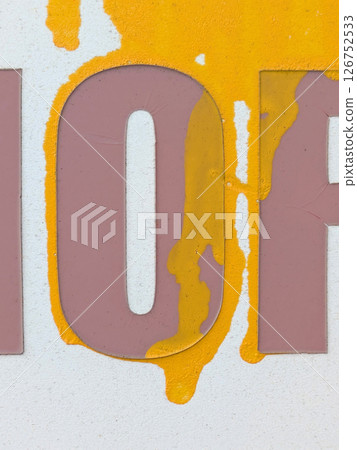 Written Wording in Distressed State Typography Found Ransom Letter O 126752533