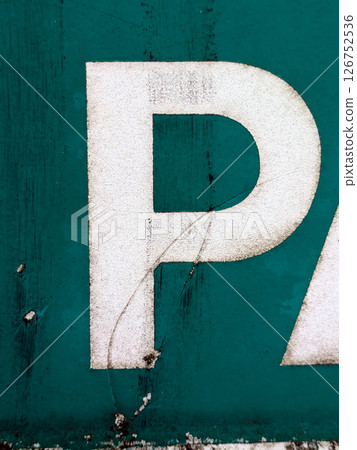 Written Wording in Distressed State Typography Found Ransom Letter P 126752536