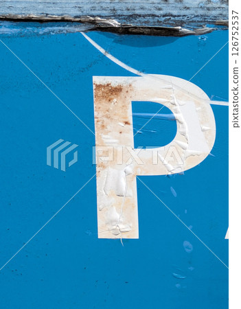 Written Wording in Distressed State Typography Found Ransom Letter P 126752537