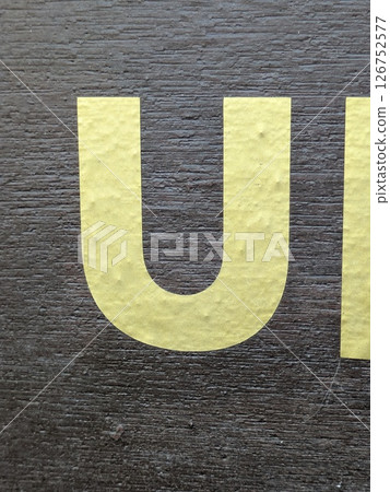 Written Wording in Distressed State Typography Found Ransom Letter U 126752577