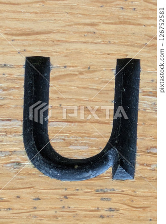 Written Wording in Distressed State Typography Found Ransom Letter U Written Wording in Distressed State Typography Found Ransom Letter U 126752581